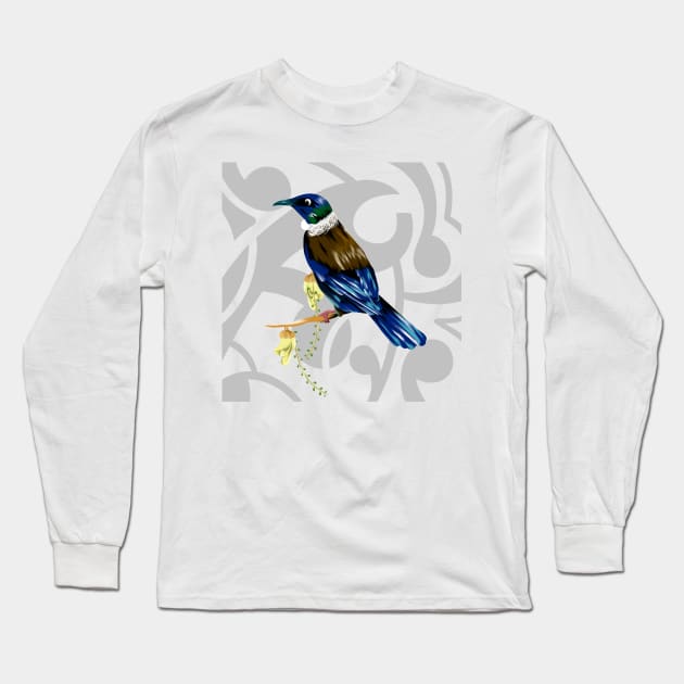 Tui New Zealand Bird Long Sleeve T-Shirt by mailboxdisco